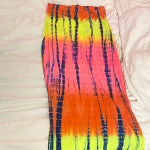 Multicolor Strapless Dress